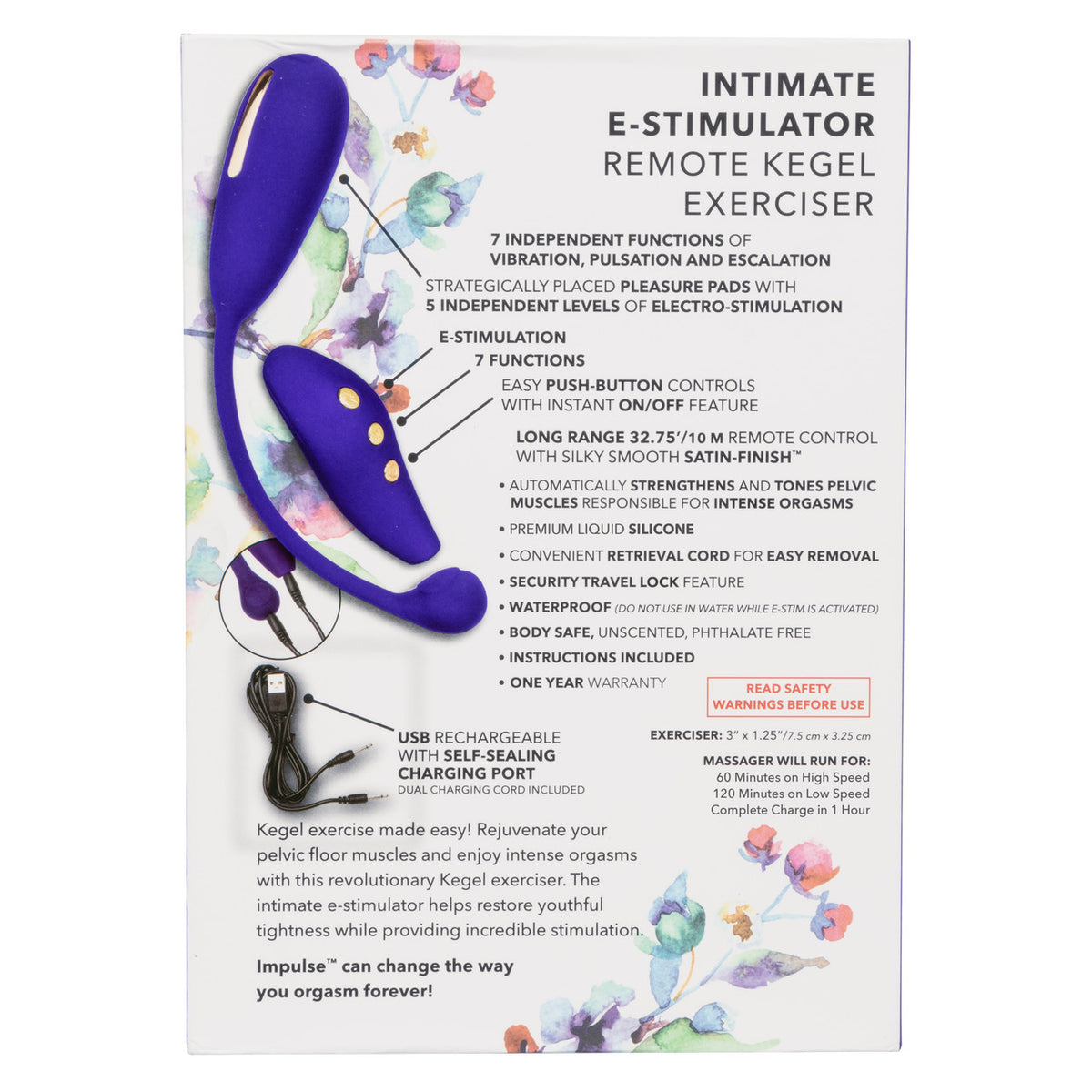 CalExotics - Impulse Remote Kegel eStim ឧបករណ៍ហាត់សាច់ដុំជាន់អាងត្រគាក