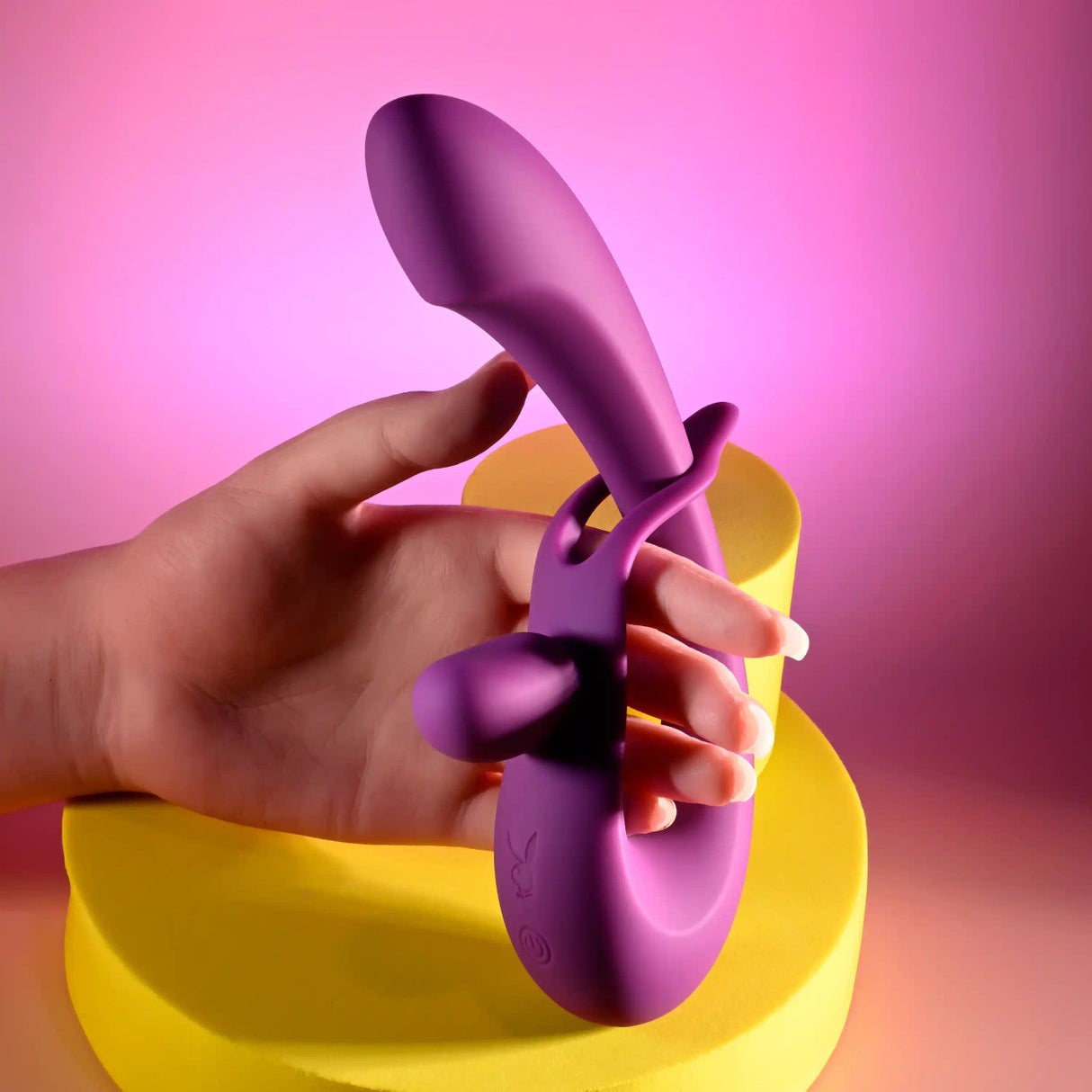 Playboy - Cha Cha Slide Adjustable Rechargeable Rabbit Vibrator (Purple)