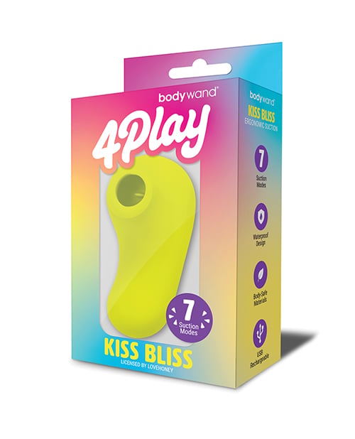 Bodywand - 4 Play Petite Bliss វីប្រាត័រកម្តៅរមាស់ត្របកនោម (ពណ៌លឿង)