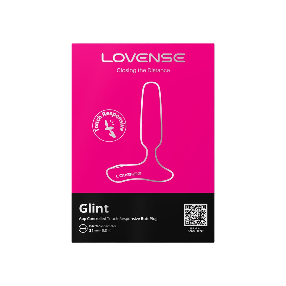 Lovense - Glint គ្រាប់ប្លាក់ប៉ាក់រំញ័ររន្ធគូថ បញ្ជាពីអាប់ និងឆ្លើយតបទៅនឹងការប៉ះ (ពណ៌ខ្មៅ)