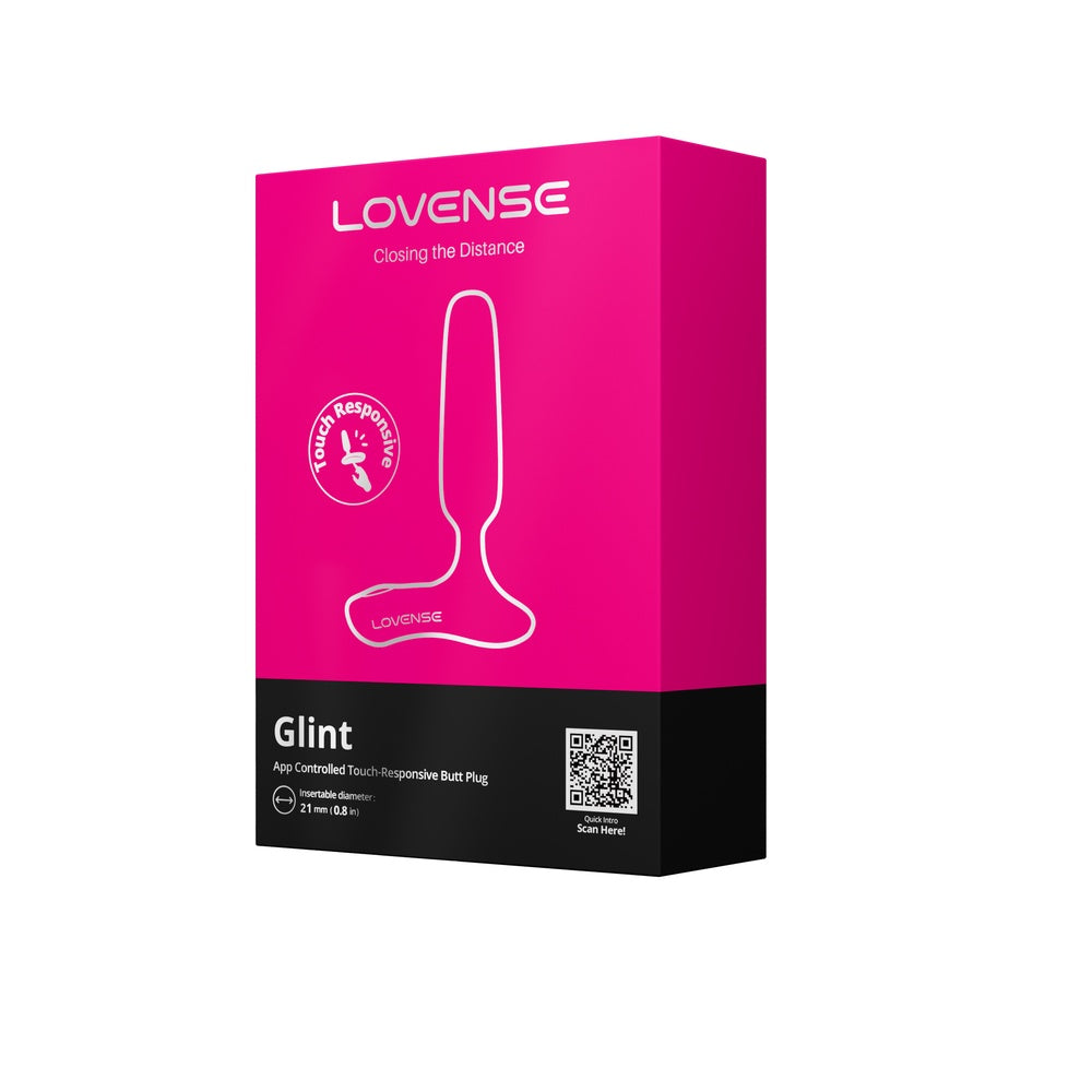 Lovense - Glint គ្រាប់ប្លាក់ប៉ាក់រំញ័ររន្ធគូថ បញ្ជាពីអាប់ និងឆ្លើយតបទៅនឹងការប៉ះ (ពណ៌ខ្មៅ)