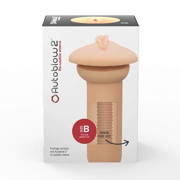 🎁 Autoblow - 2 Plus XT Sleeve Vagina and Mouth Orifice (Beige) (100% off) AB1022 CherryAffairs