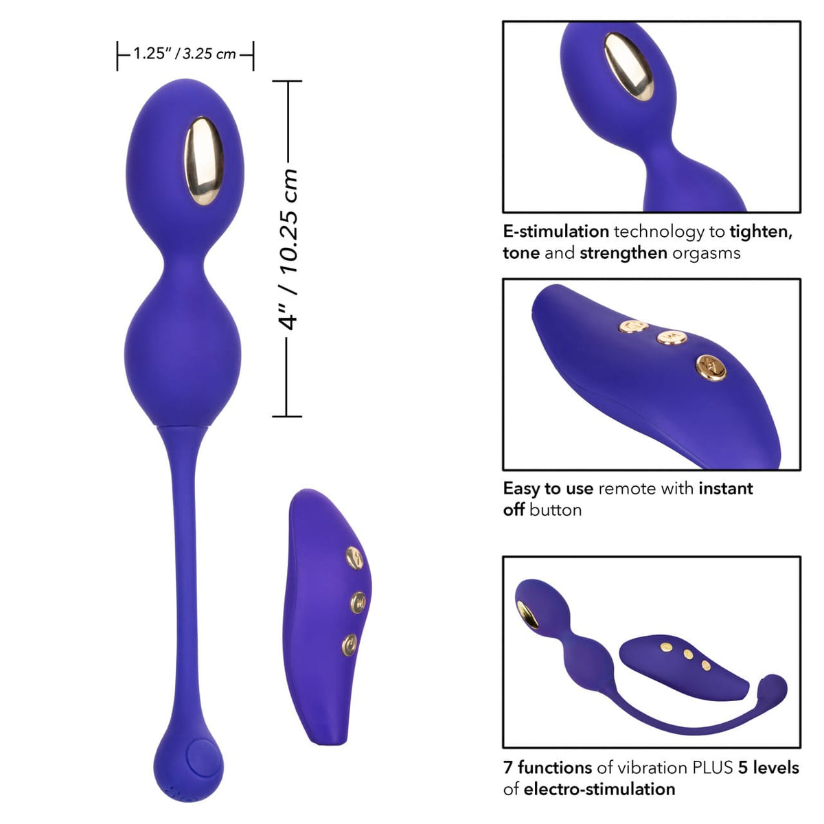 CalExotics - Impulse Remote Dual Kegel eStim Pelvic Floor Exerciser CE2157 CherryAffairs