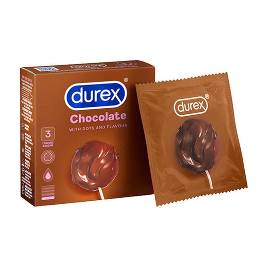 ថង់អនាម័យ Durex រសជាតិចុកូឡា មានប៉ក់រំញ័រ