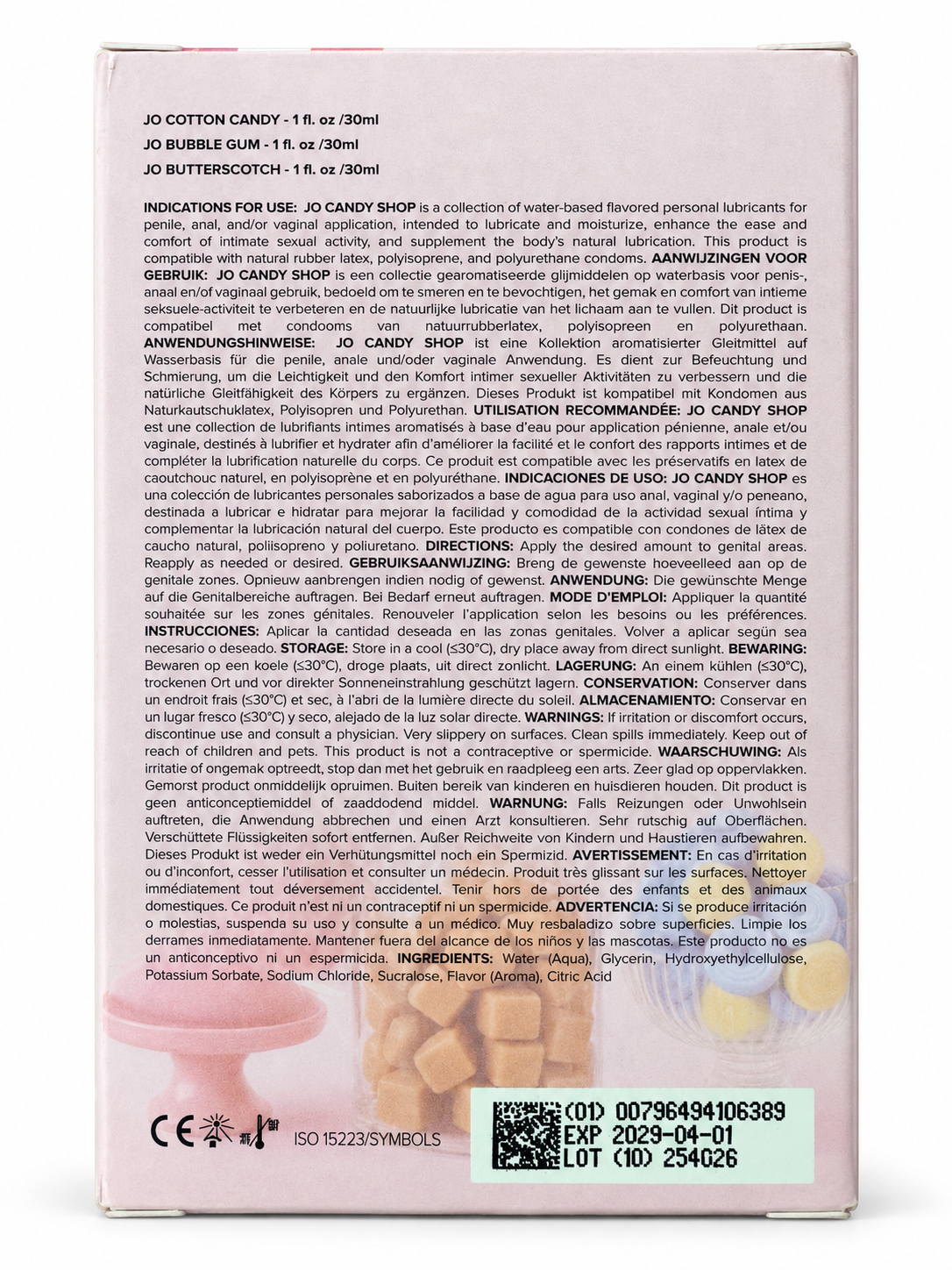 System JO - កញ្ចប់បំណុល ៣ ដប ទឹករំអិលមូលដ្ឋានទឹក មានរសជាតិផ្អែម Candy Shoppe ៣ × ៣០ ml