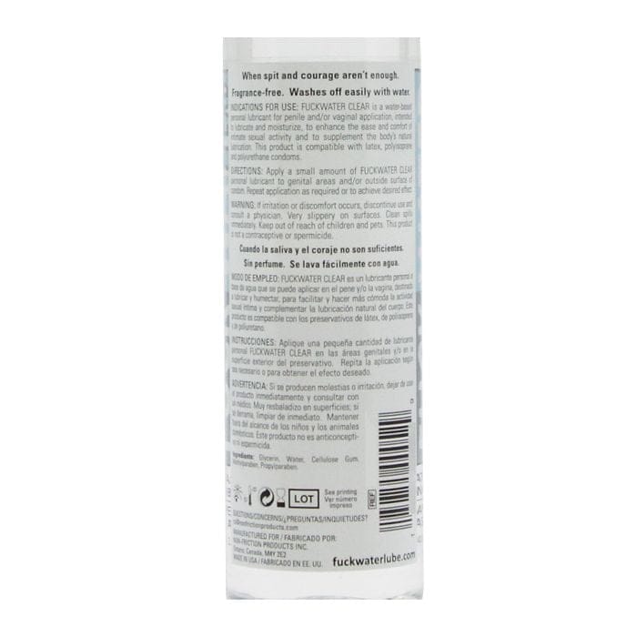 FuckWater - Clear H2O Water Based Personal Lubricant CherryAffairs
