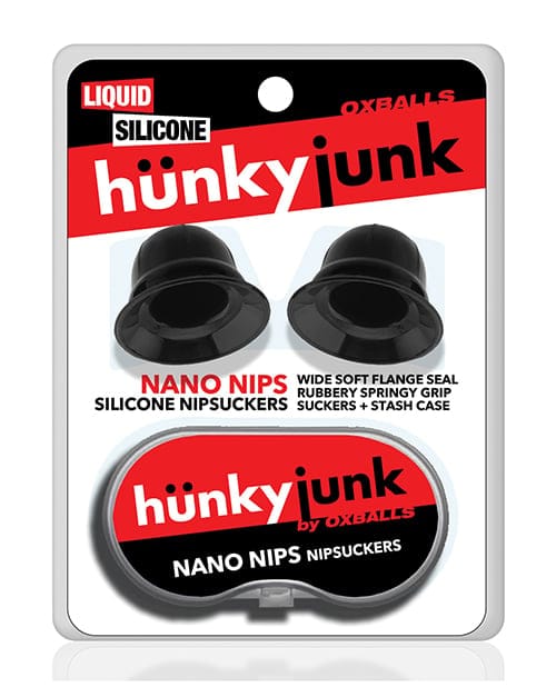 Hunky Junk - Nano Nips Silicone Nipple Suction Set (Black) OX1068 CherryAffairs