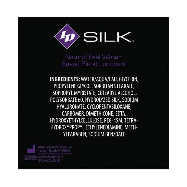 ID Lube - ID Silk Natural Feel Water Based and Silicone Hybrid Lubricant - CherryAffairs.sg