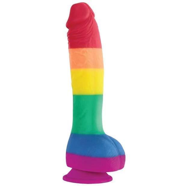 NS Novelties - Colours Pride Edition Suction Cup Silicone Realistic Dildo with Balls Rainbow 657447097188 Realistic Dildo with suction cup (Non Vibration)