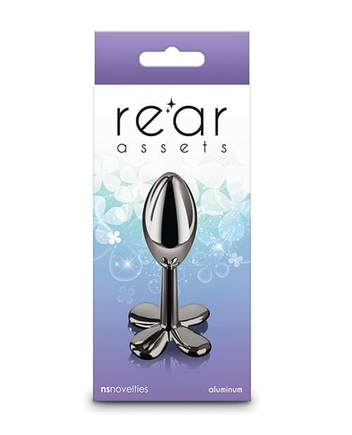 NS Novelties - Rear Assets Clover Aluminium Anal Plug (Gunmetal) NS1174 CherryAffairs