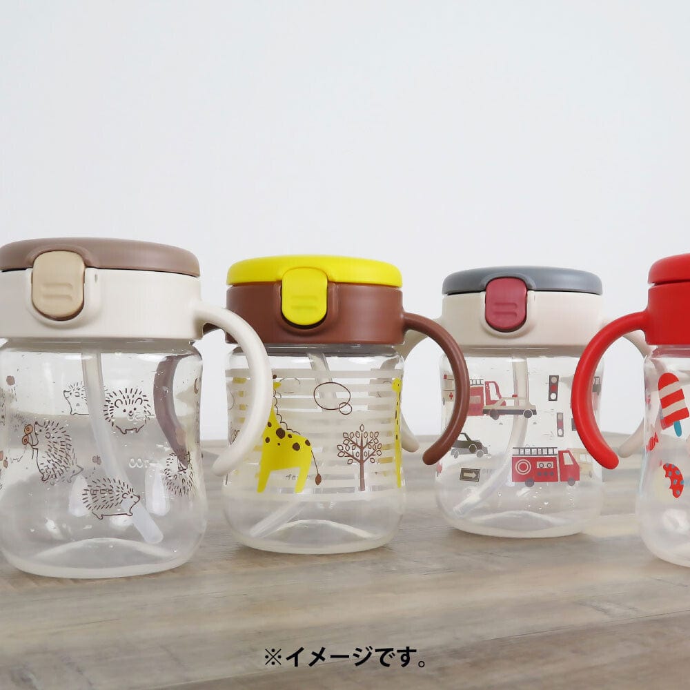 Richell - T.L.I Baby Stage 2 Try Straw Clear Training Water Bottle Mug Baby Water Bottle