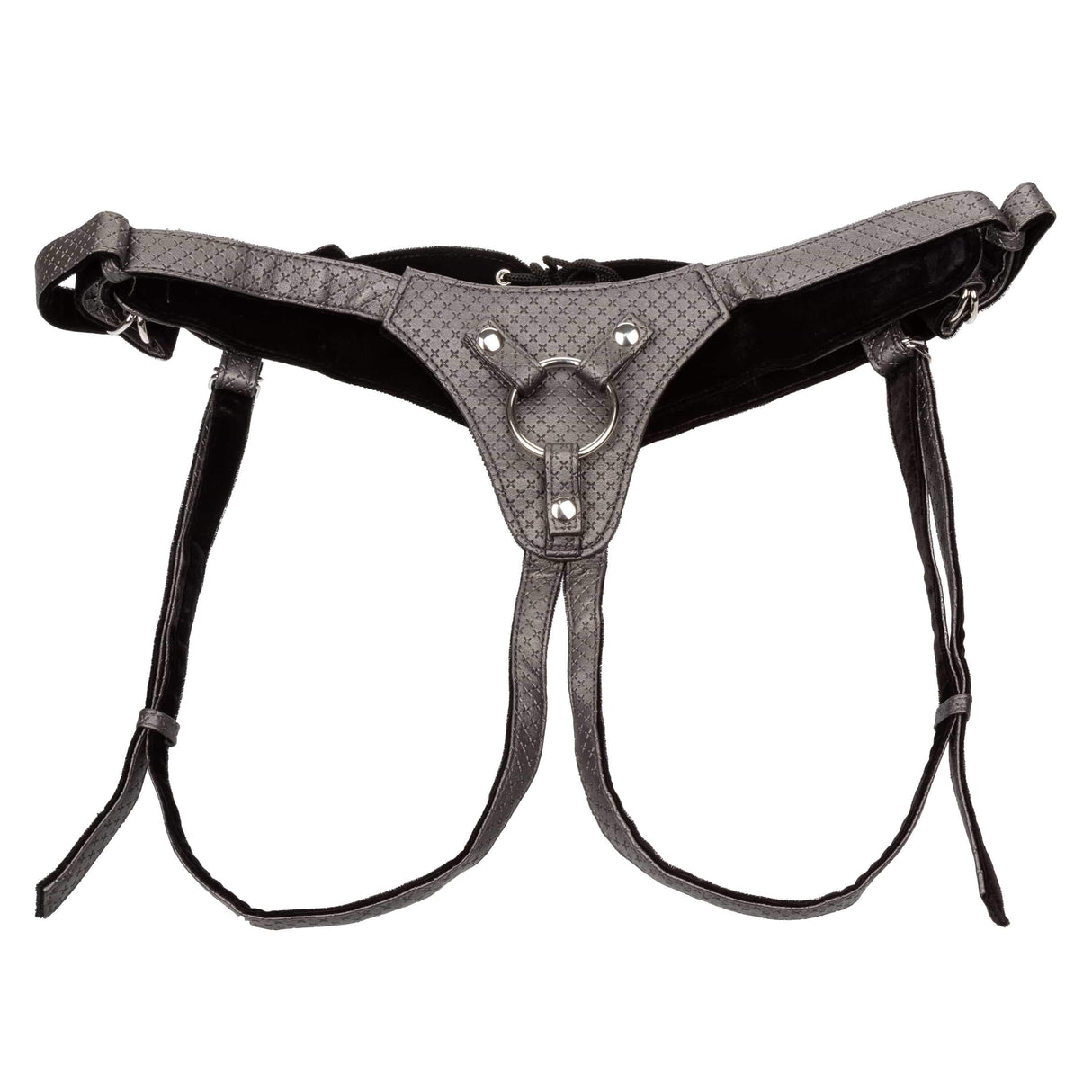 California Exotics - Her Royal Harness The Regal Queen Strap On (Black) Strap On w/o Dildo