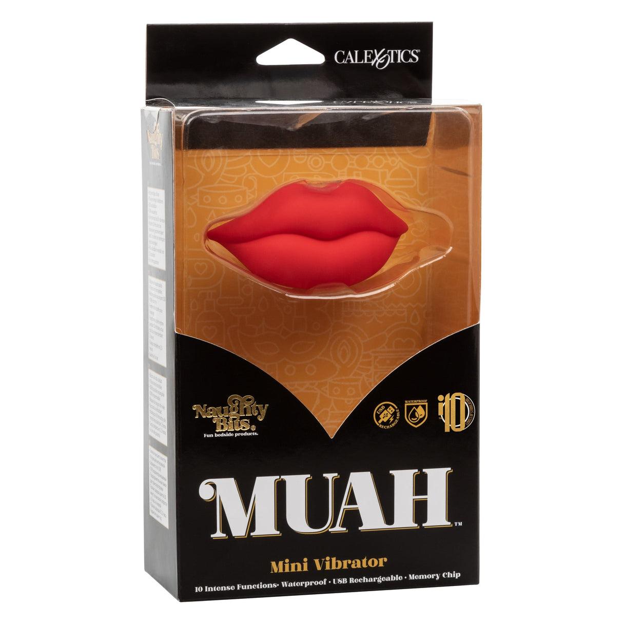 California Exotics - Naughty Bits Muah Discreet Mini Vibrator (Red) CE1953 CherryAffairs