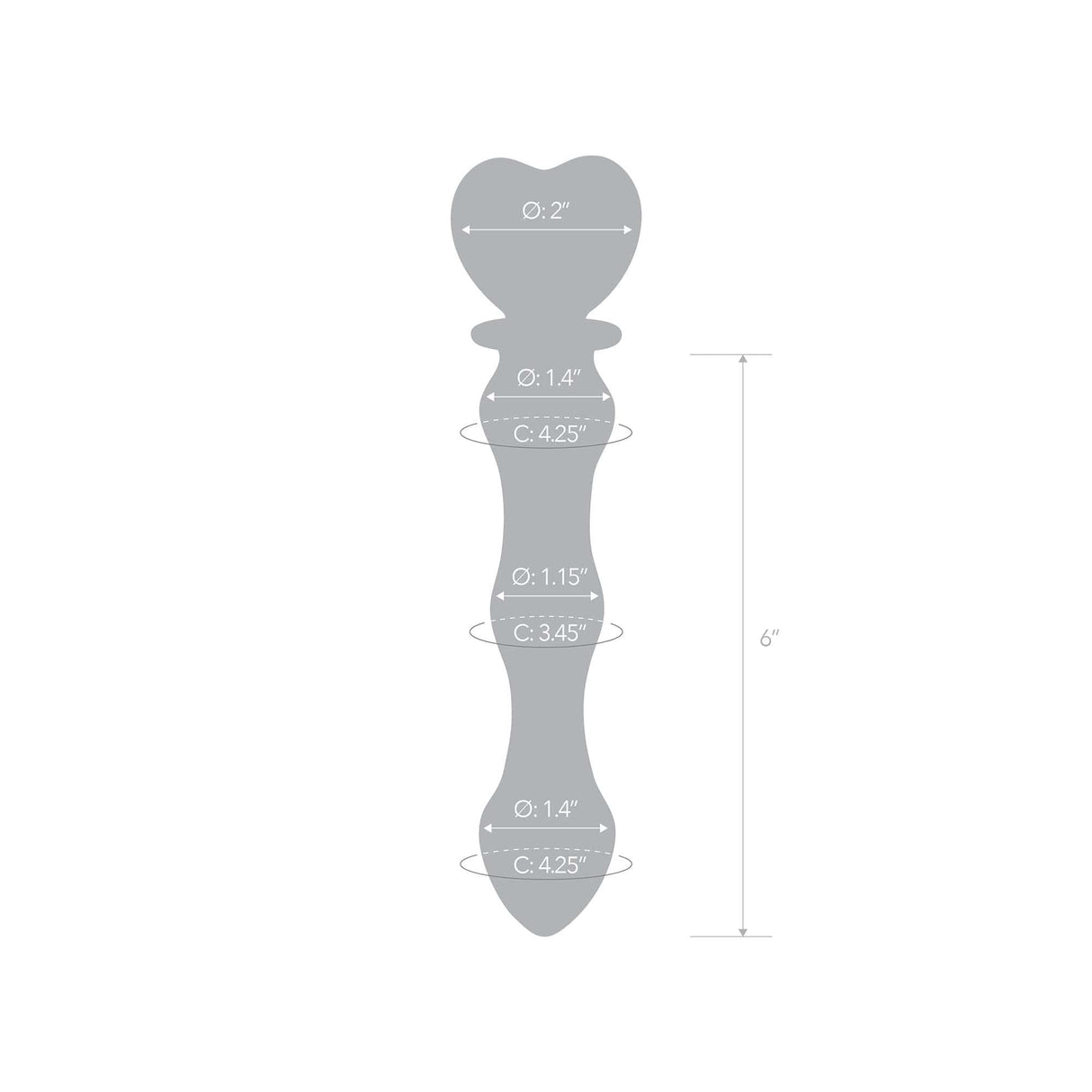 Glas - Sweetheart Glass Dildo 8" (Pink/Clear) Glass Dildo (Non Vibration)
