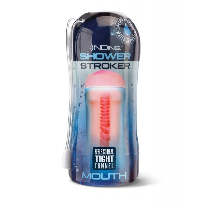 Happy Ending - Shower Stroker Mouth Cup Masturbator (Ivory) Masturbator Soft Stroker (Non Vibration)