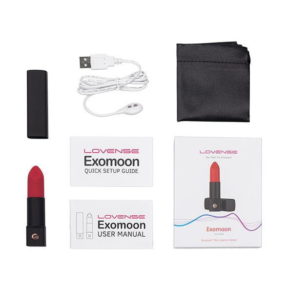 Lovense - Exomoon App-Controlled Discreet Lipstick Vibrator (Red) Clit Massager (Vibration) Rechargeable