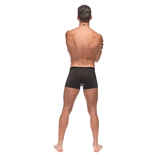 Male Power - Private Screening Micro Mesh and Modal Skull Pouch Short Underwear S (Black) Gay Pride Underwear