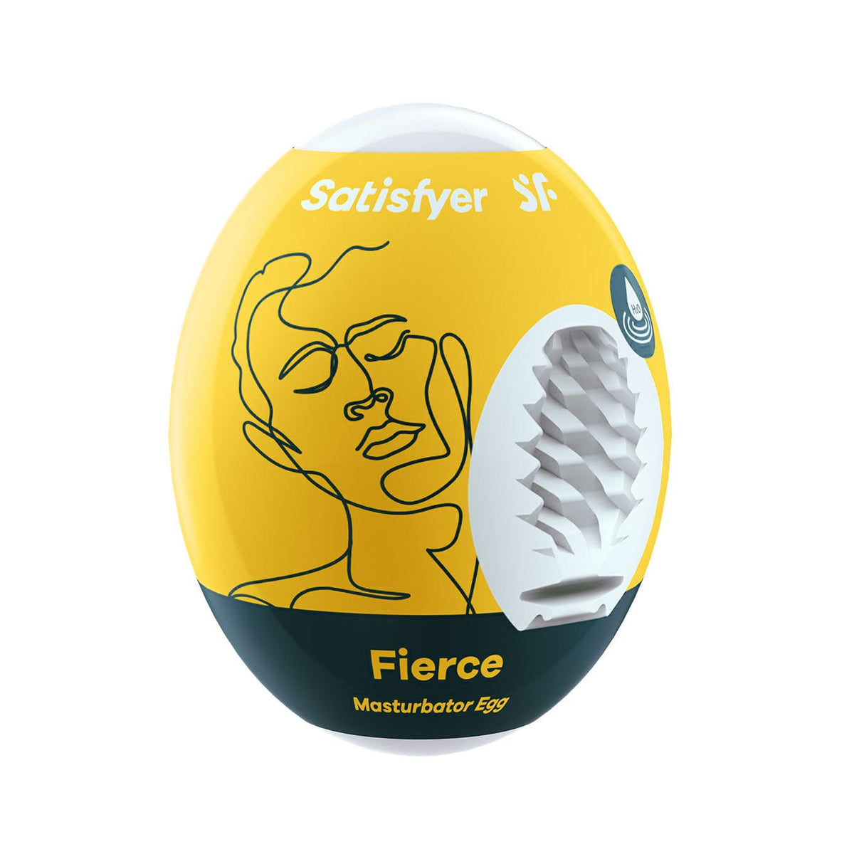 Satisfyer - Fierce Masturbator Egg (Yellow) Masturbator Egg (Non Vibration)