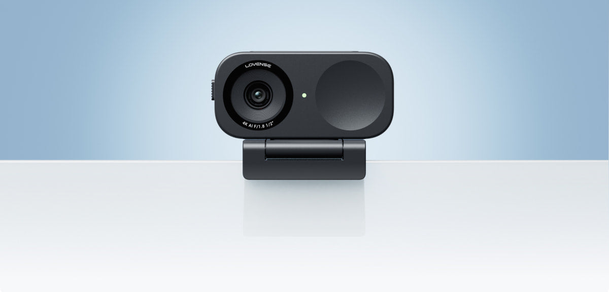 Lovense - Webcam 2 វេបខេម 4K AI សម្រាប់ការផ្សាយផ្ទាល់ (ពណ៌ខ្មៅ)