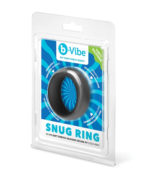 B-Vibe - Snug កំសត់ចិញ្ចៀនស៊ីលីកូនរឹតលើអង្កាំបុរស (ខ្មៅ)