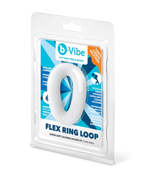 B-Vibe - Flex Ring Loop ចិញ្ចៀនស៊ីលីកូនរង្វង់រឹតលើអង្កាំបុរស (ថ្លា)