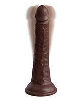 Pipedream - King Cock Elite Vibrating Silicone Suction Dildo - Brown / 17.8 cm