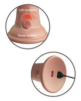 Pipedream - King Cock Elite Vibrating Silicone Suction Dildo - Beige / 20.3 cm