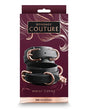NS Novelties - Bondage Couture Wrist Cuffs (Black) - Black