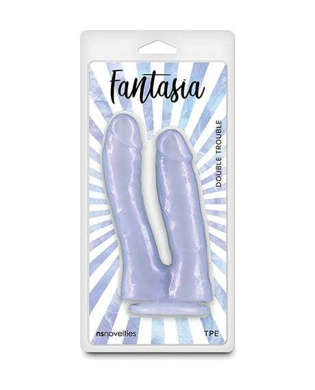 NS Novelties - Fantasia Double Trouble Dildo (Azure) - Blue