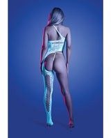 Fantasy Lingerie - Lights Get Low Floral Bodystocking & Panty (White) - White / One Size