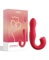 Honey Play Box - Joi Thrust 2 App-Controlled Thrusting Rabbit Vibrator (Red) - Red