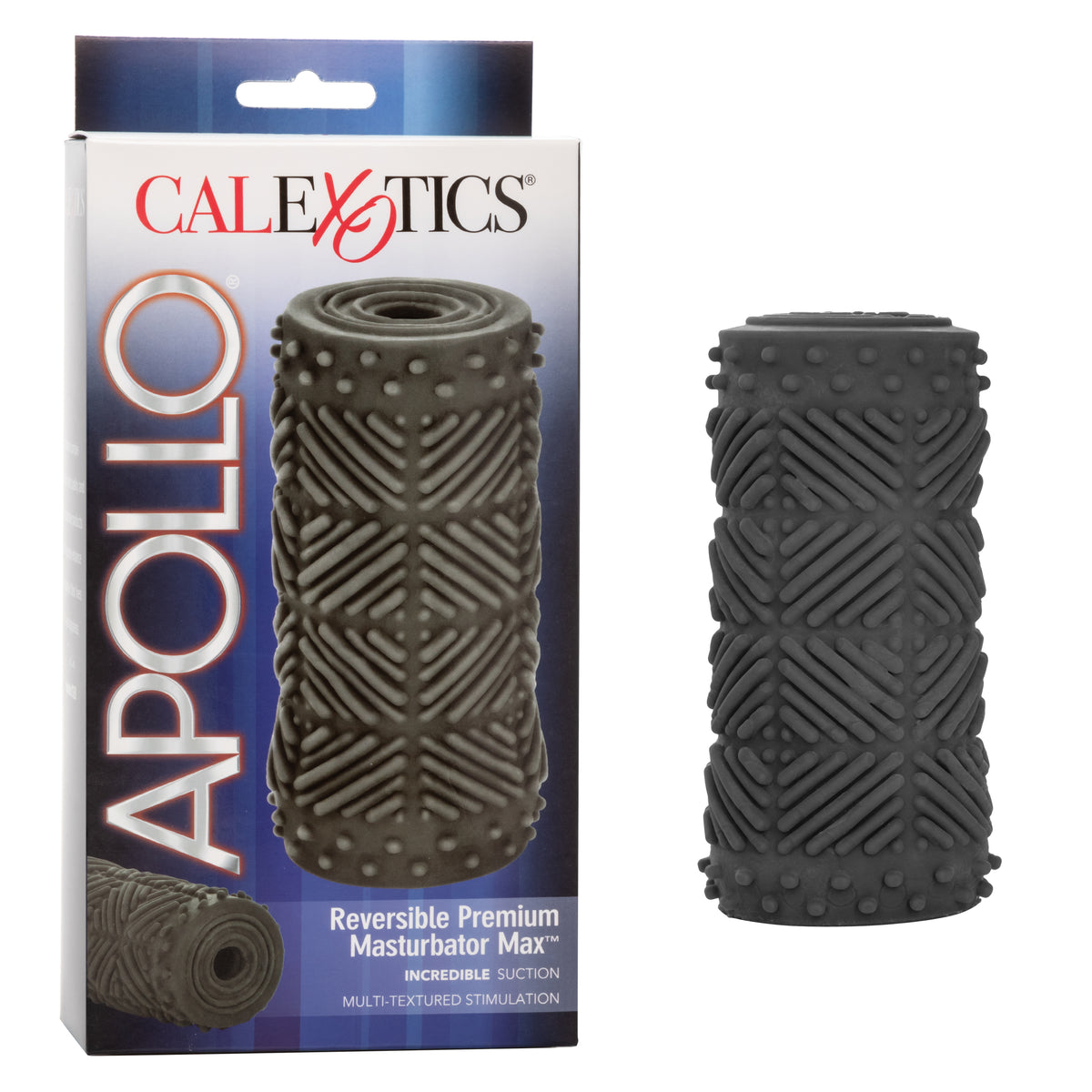 CalExotics - Apollo Reversible Textured Masturbator (Grey) - Grey