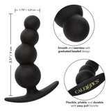 CalExotics - Boundless Beaded Anal Plug (Black) - Black
