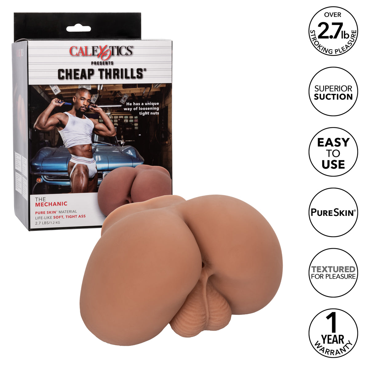 CalExotics - Cheap Thrills Mechanic Ass Masturbator (Brown) - Brown
