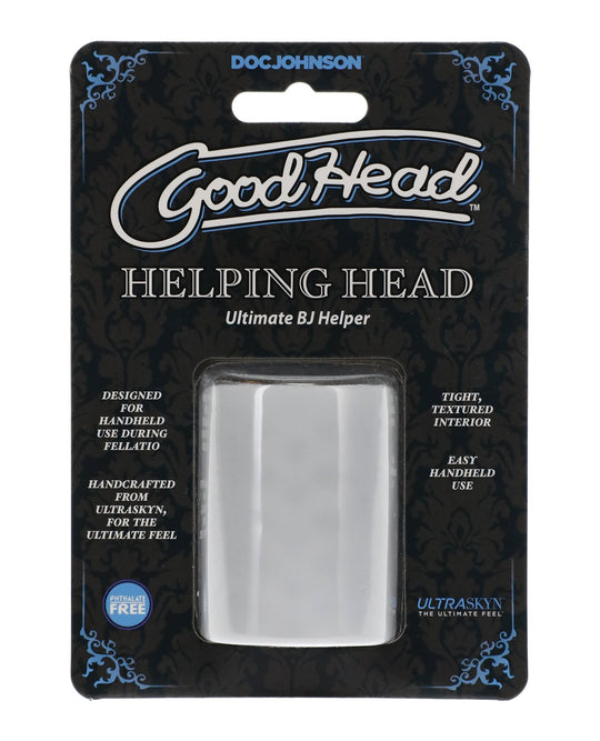 Doc Johnson - GoodHead Helping Head ស្រោមបំពេញតាមដៃផ្លូវមាត់ ទំហំអង្កត់ផ្ចិត 5.1 cm (ថ្លា)