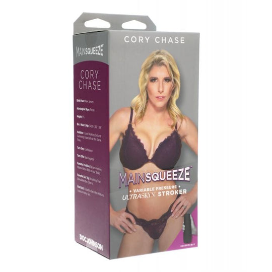 Doc Johnson - Main Squeeze Cory Chase ULTRASKYN ប្រដាប់បព្ជាប់មេជីវិតទម្រង់ស្បូនស្រ្តី (ពណ៌សប៊ីញ)