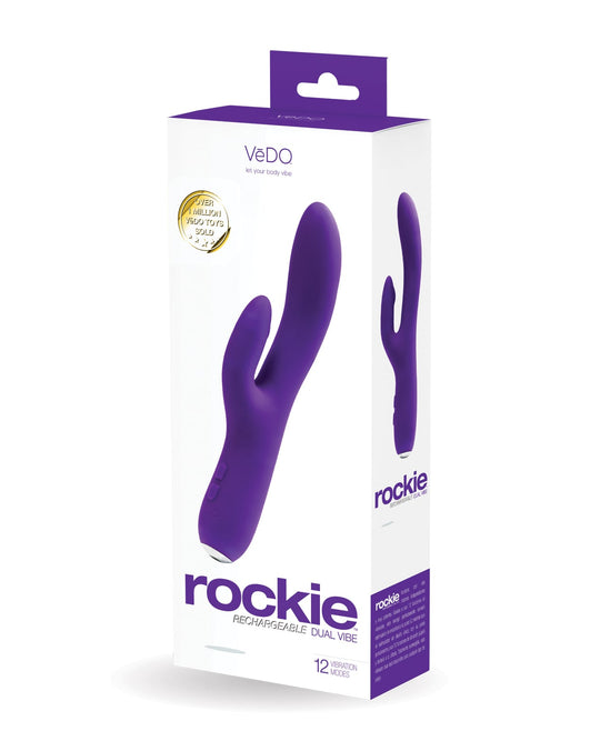 VeDO - Rockie ម៉ាស្សាររំញ័រពីរប៉ះដំណើរការពីរទិសបញ្ចុះបញ្ចូលវិញបាន (ខៀវ)