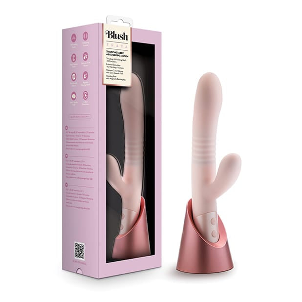 Blush Novelties - ឧបករណ៍រន្ធតូចរំញោចទ្វារមាសបែបកណ្ដុរបណ្តុះថ្ម Fraya (ពណ៌ផ្កាឈូក)