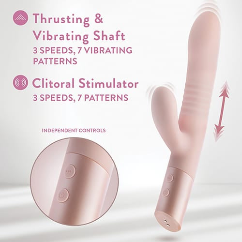 Blush Novelties - ឧបករណ៍រន្ធតូចរំញោចទ្វារមាសបែបកណ្ដុរបណ្តុះថ្ម Fraya (ពណ៌ផ្កាឈូក)