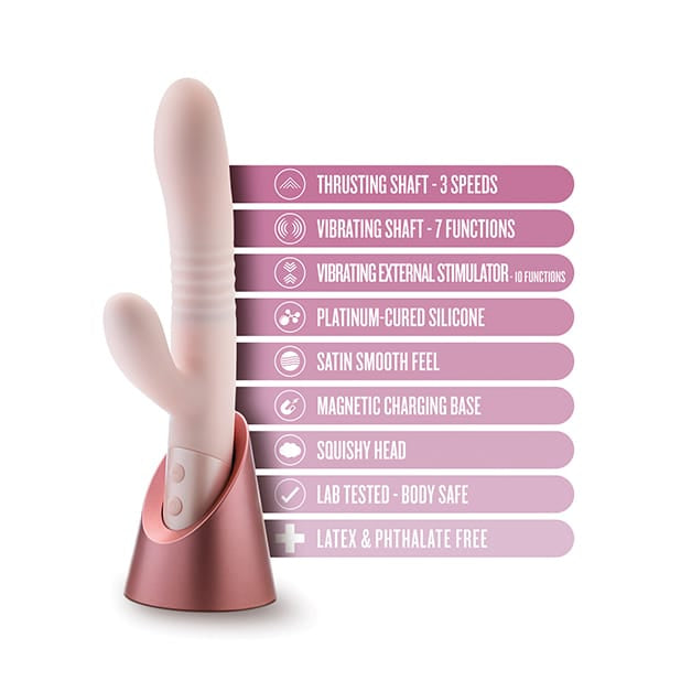 Blush Novelties - ឧបករណ៍រន្ធតូចរំញោចទ្វារមាសបែបកណ្ដុរបណ្តុះថ្ម Fraya (ពណ៌ផ្កាឈូក)