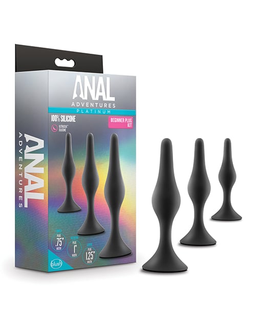 Blush Novelties - Anal Adventures Platinum គ្រឿងចាប់ផ្តើមដុំប្លុកប៉ុងទ្វារខាងក្រោយ (ពណ៌ខ្មៅ)