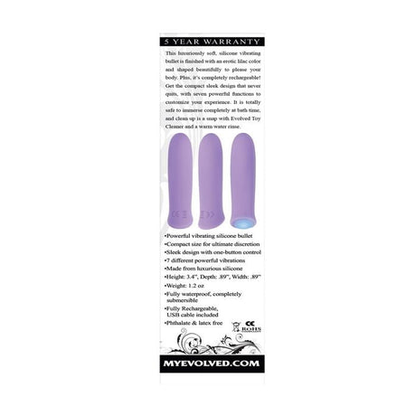 Evolved - Purple Haze Rechargeable Bullet Vibrator (Purple) - Purple