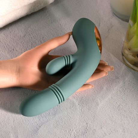 Evolved - Rub Me Tender Rechargeable Rabbit Vibrator (Green)