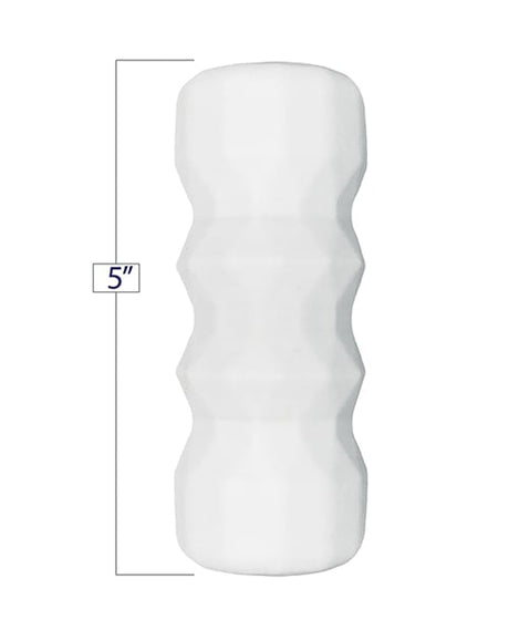 Icon Brands - GeoStroker Four 12.7 cm Ultra-Soft Textured Masturbator (White) - White / 12.7 cm