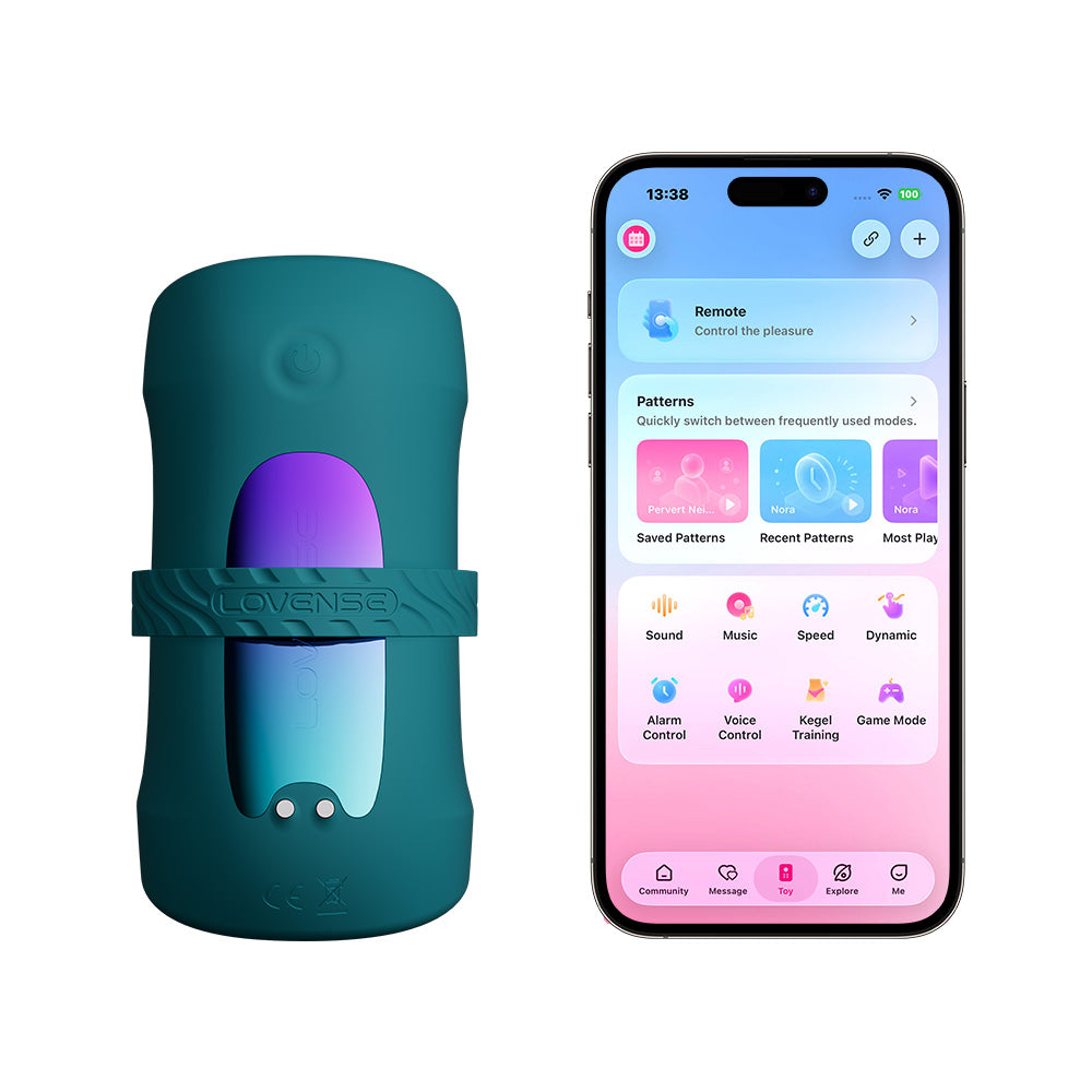 Lovense - Gush 2 ម៉ាស្សាសម្រាប់ក្បាលអង្គឧបសគ្គ ត្រួតត្រាតាមកម្មវិធីដោយចលនា (ពណ៌បៃតង)