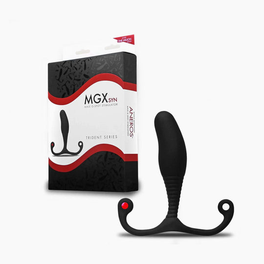 Aneros - ម៉ាស្សាក្រពេញប្រូស្តាត MGX Syn Trident (ពណ៌ខ្មៅ)