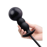 B-Vibe - Beaded Inflatable Anal Plug with HandPump (Black) BV1023 CherryAffairs