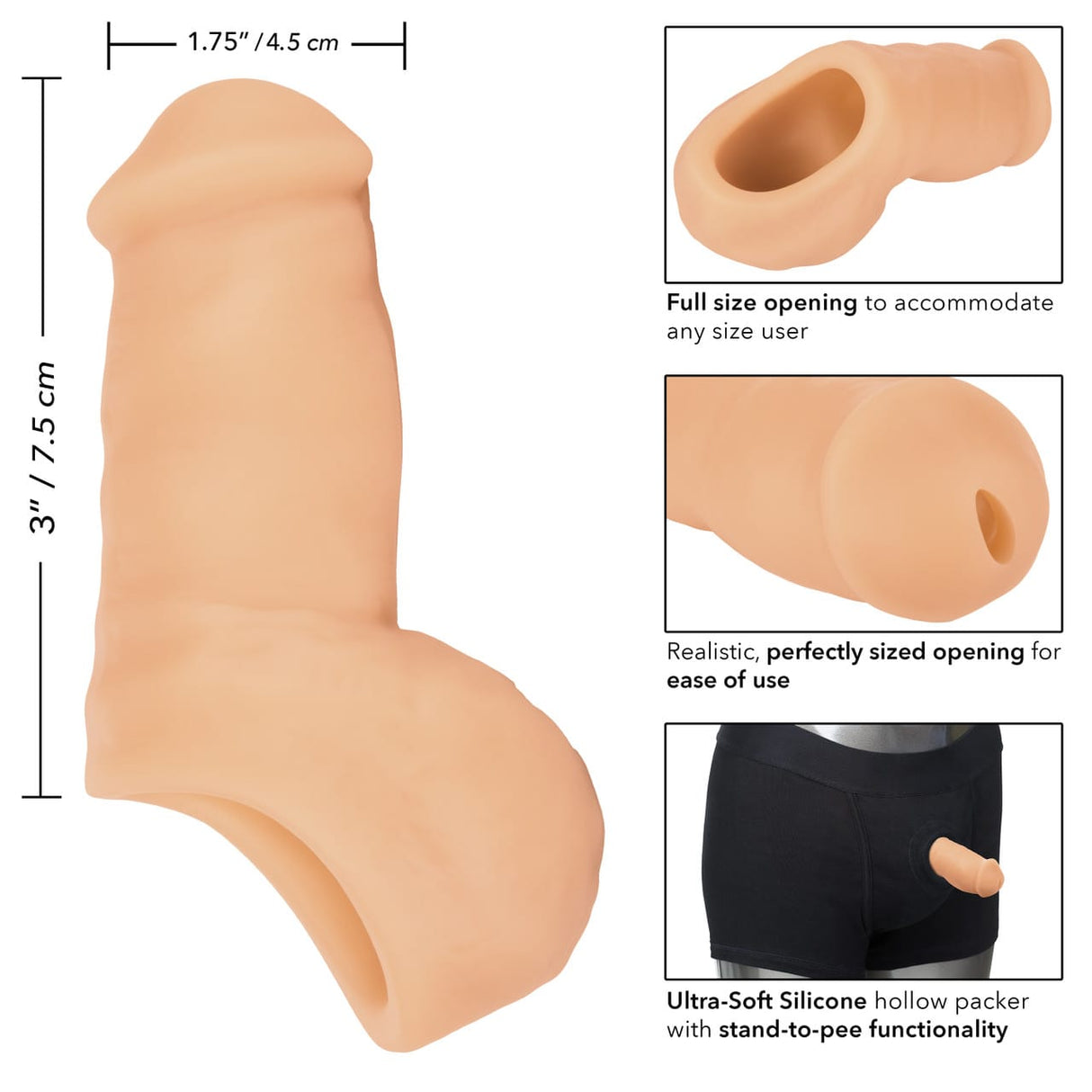 CalExotics - Packer Gear 4-Inch Ultra-Soft Silicone STP Packer CherryAffairs