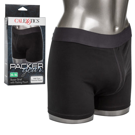 CalExotics - Packer Gear Boxer Brief with Packing Pouch 2XL/3XL (Black) CE2165 CherryAffairs