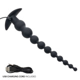 CalExotics - Rechargeable X-10 Extended Vibrating Anal Beads (Black) CE2193 CherryAffairs